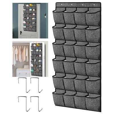 24Pocket Hanging Shoe Holder Storage Box Over Door Rack Hanger Closet Organize