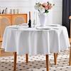 White Table Cloth Stain Resistant Decorative Washable Polyester Rectangle Tablecloths For Dining Table Parties And Wedding