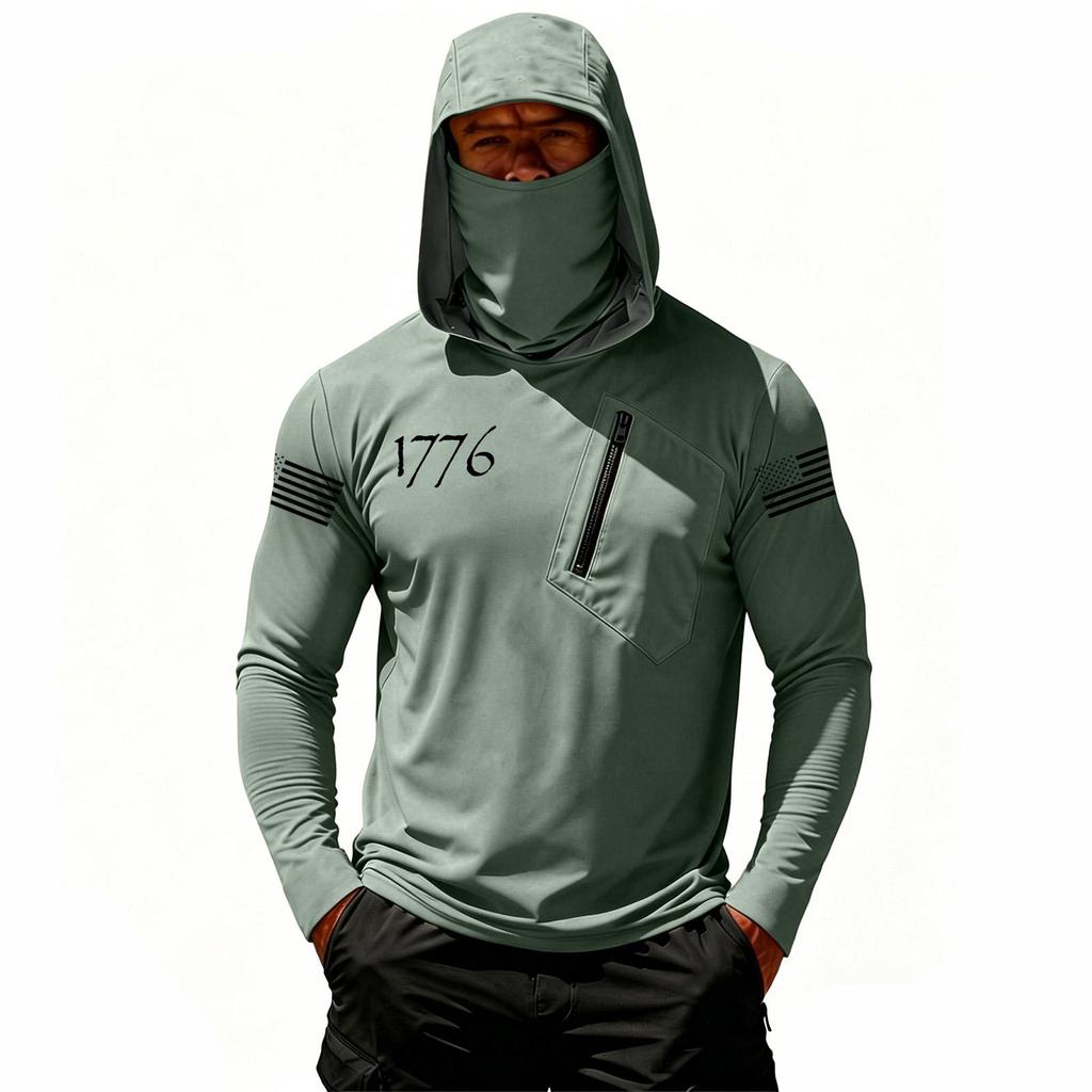 Men's Casual Hooded Long Sleeve Sunscreen Top