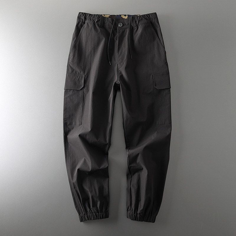 Export Tail Single Men's Label Cutting American Retro Quick-Drying Function Cargo Pants Trendy Ankle Banded Pants Export Casual Pants