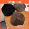 Solid Corduroy Color Beret Cap With Sun Protection Warmth For Adult Fashion Gift