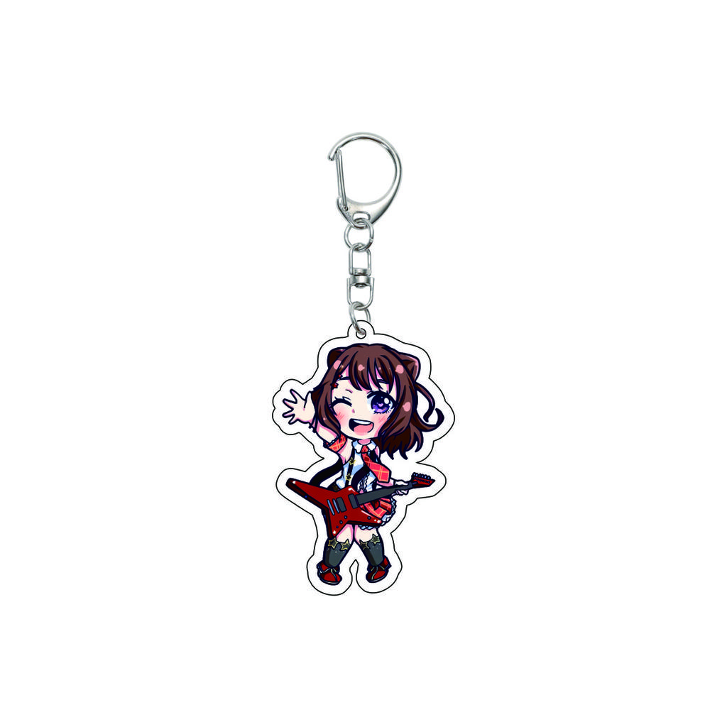 55MM Anime banG Dream Keychain Toyama Kasumi/Saya Yamabuki/Hanazono Tae Key Chain Acrylic Model Plate Christmas Gifts