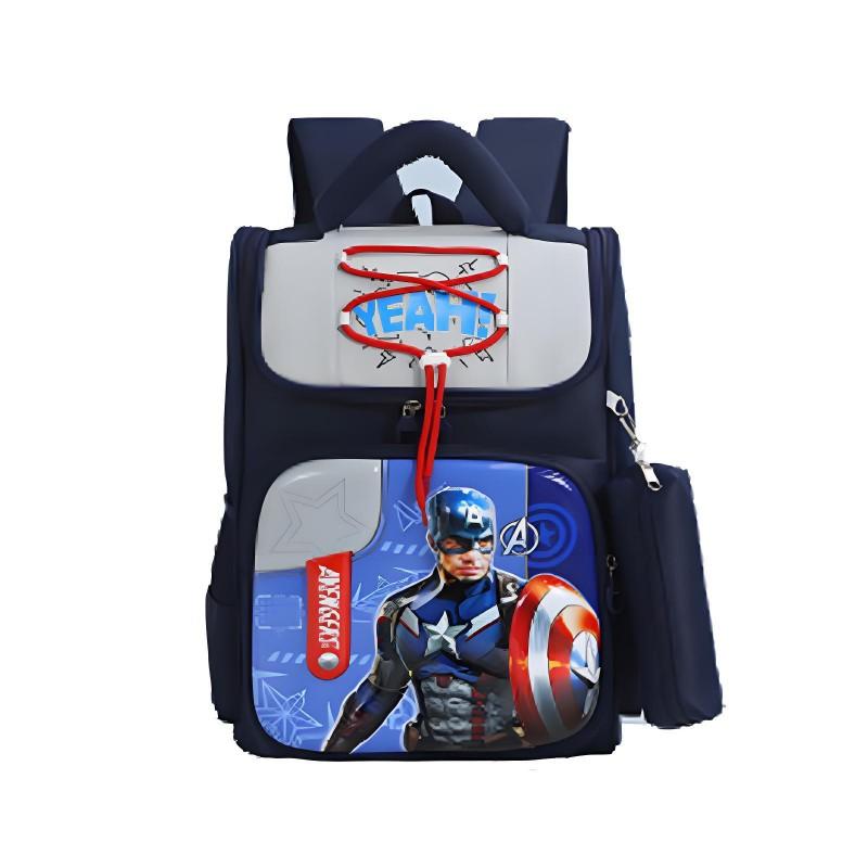3D Hard Shell Kids School Backpack Boys Girls Ages 5-10 Cartoon Character Design Oxford Fabric Padded Shoulder Straps