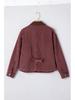 2025 Women's Winter Fashion Lapel Denim Jacket: European-American, Long Sleeve, Zippered, Cotton