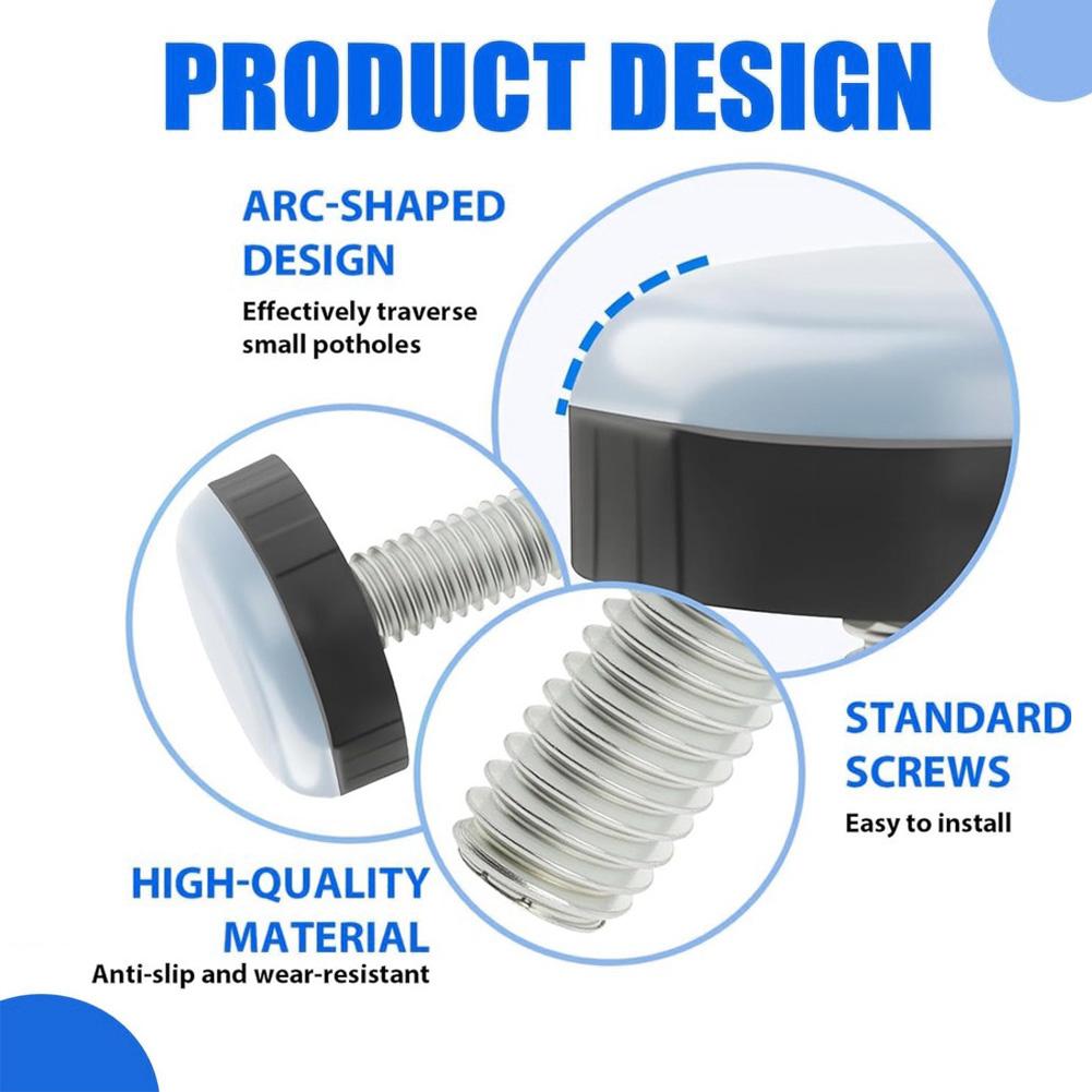 Steel For Furniture Gliders with M6 Thread 8 Pack for Easy Installation Floors