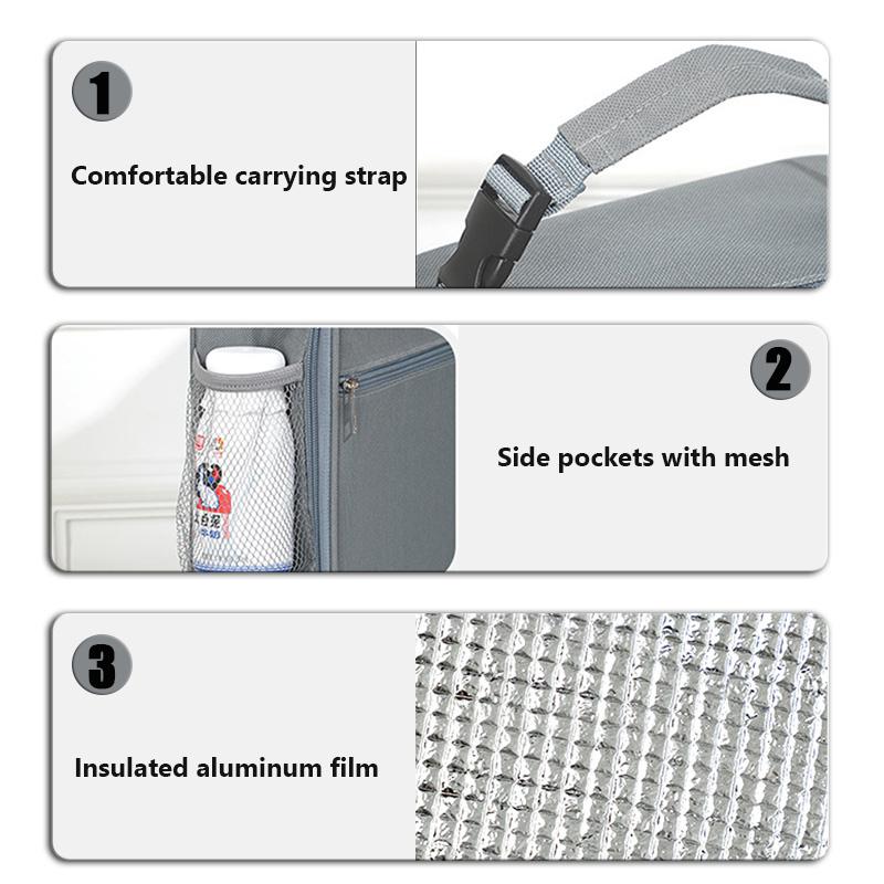 For KIA Car Logo Bento Box Organiser Single Shoulder Lunch Storage Bag Sportage Soul Picanto Stonic Venga Sorento ForteFI2