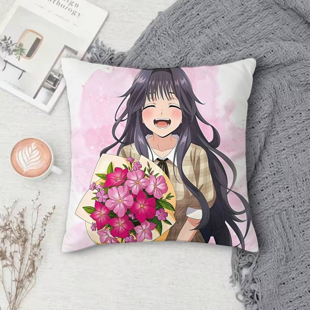 K-Kaoru Hana Wa Rin To Saku Double-Sided Printed Square Pillow Cover Decorative Cushion Cover For Sofa Bedroom Bedside