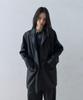 Letoile Leather Half Coat_Black
