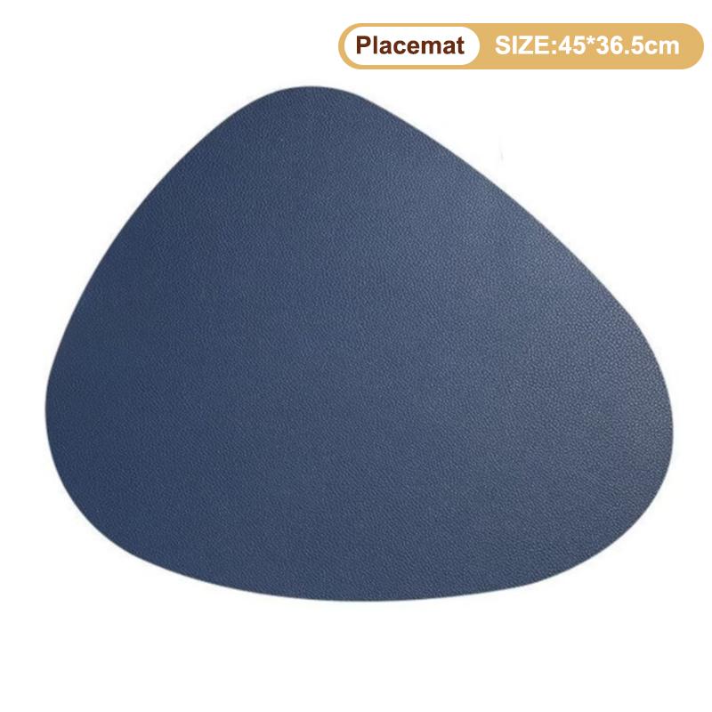 Double-Sided Pu Leather Placemat Teacup Coasters Waterproof And Oil-Proof Table Mats Western Restaurant Heat-Insulating Mats
