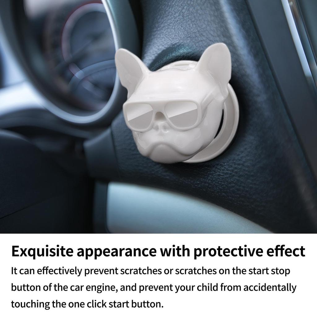 Push Start Button Cover,Push Start Button Cover Ignition Protection - Wide Application for Car Ignition Starter Decoration