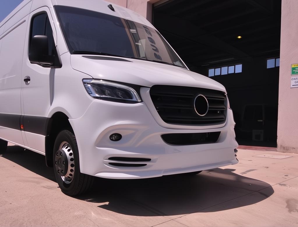 

Накладка на передний бампер V3 (под покраску) для Mercedes Sprinter W907/W910 2018- гг