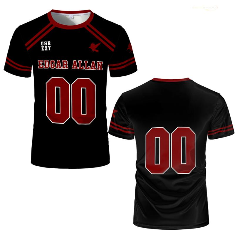 Das Foxhole Court Lacrosse Hockey Trikot Alles für das Spiel Cosplay Uniform Herren Atmungsaktive Sport Kurzarm T-Shirts