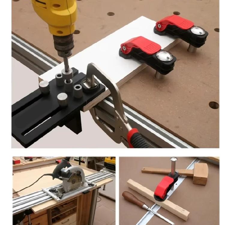 Benches Top Clamping Tool 19Mm/20Mm Benches Dog Clamp for Woodworking Boards, Manual Hold Down Clamp with Flip Lever