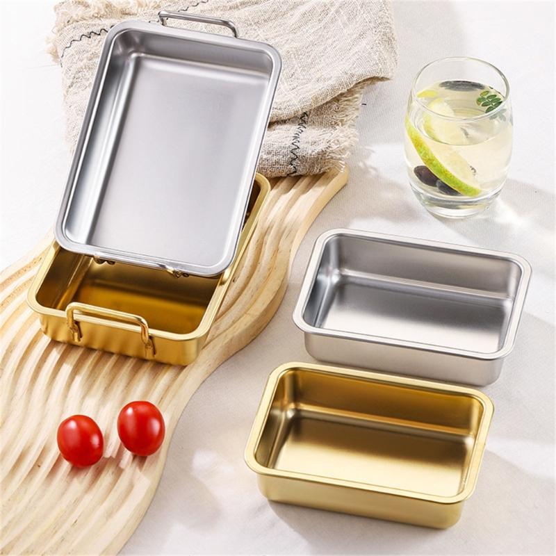 Practical Rectangular Cake Tins Efficient Stainless Steel Oven Tray For Roasting Baking Healthy And Rusts Resistant