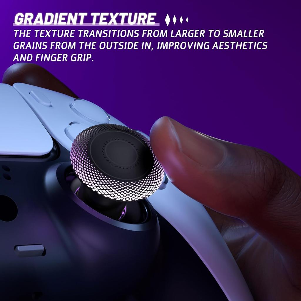 eXtremeRate ThumbsGear V3 Interchangeable Ergonomic Thumbsticks for PS5 Controller, Replacement Analog Thumb Sticks for PS4 Controller - 4 Height