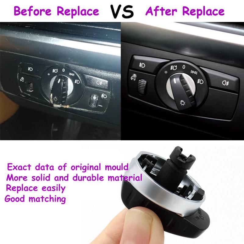 E60 E70 E71 E72 E89 Car Front Headlamp Switch  Headlight Rotary Knob Button Cap For BMW 5 Series X5 X6 Z4 2007-2015 61319134725