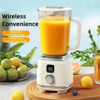 HOMZY Neuer Heim-Mixer 10 Klingen 3000mAH Multifunktionaler Entsafter Eis-Crusher Saftpresse Hohe Saftausbeute Küchenwerkzeuge