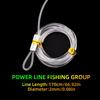 Saltwater Trolling Fluorescent Bionic Artificial Soft Bait Fishing Lure Skirt for Tuna Mahi Sea Fishing 100g
