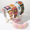 Knitted Hairband with Flower-shaped Hollowed-out Design, Hair Ribbon Hairband for Women, Versatile and Handmade, Sweet and Charming.