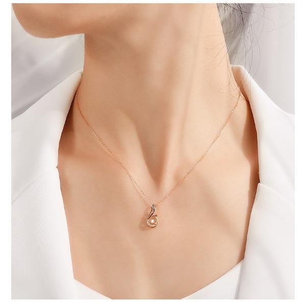 Agiler Phönix Halskette Damen Modischer Temperament Persönlichkeit Schlagendes Herz Anhänger Schlüsselbeinkette