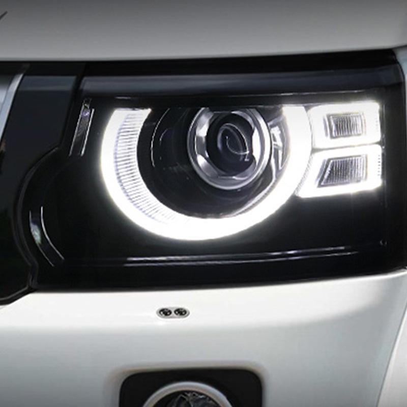 Land Rover Discovery 4 Defender-Style Headlight Assembly with LED Turn Signal & DRL (2010-2017 Models)