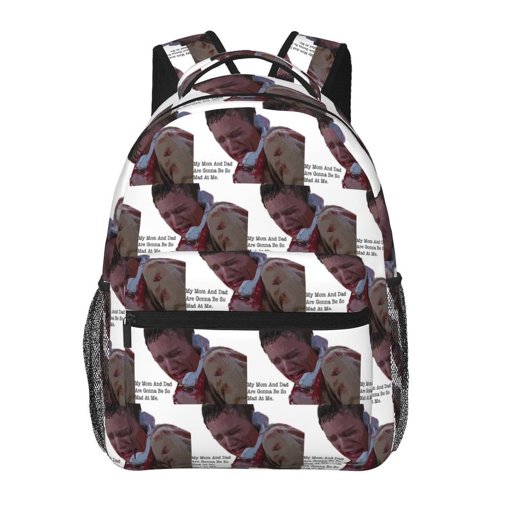 Stu's Far Too Sensitive Movie Scream Billy Loomis Student Backpack School Bag Daypack for Boys Girls Bookbag Shoulder Bags