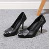 Damenschuhe leichte schwarze Büroschuhe High Heel Pumps Damen klassischer Komfort Party-Absatzschuhe ab684