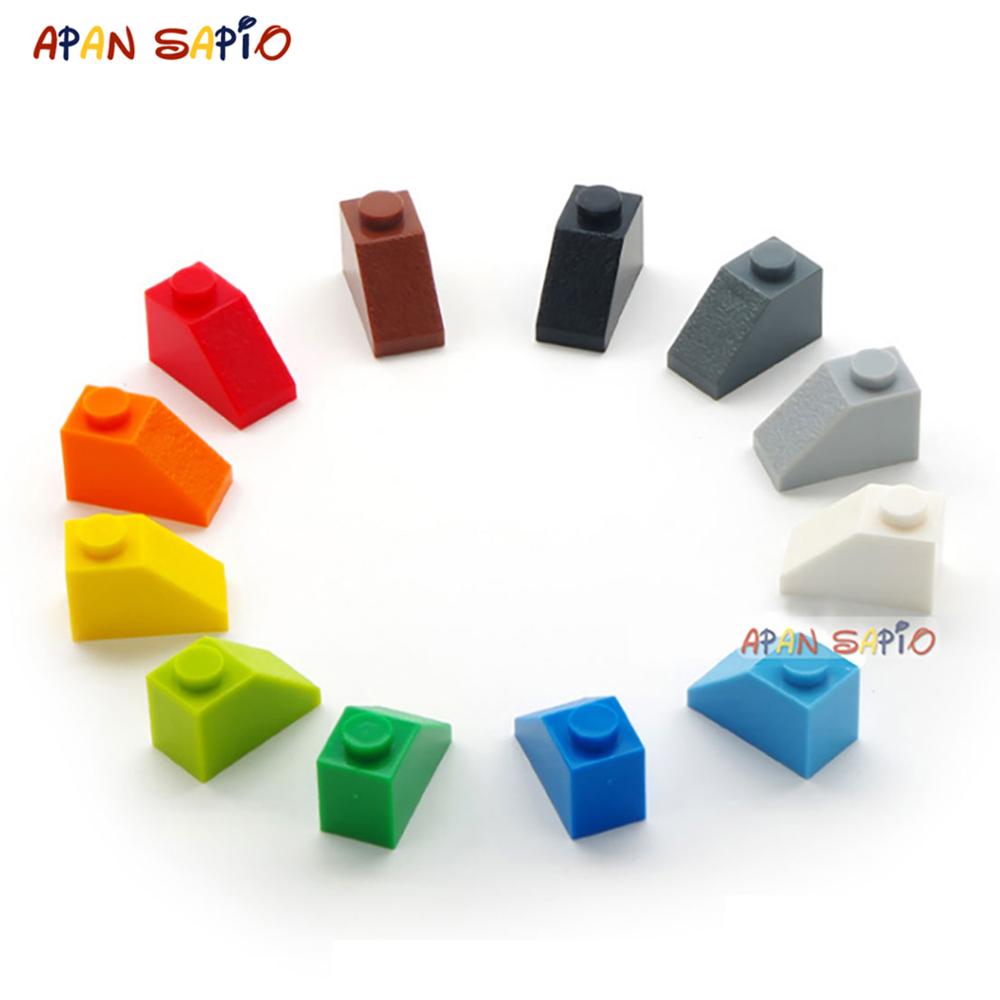 Non-Toxic 500Pcs Diy Building Blocks Thick Figures Bricks Slope 1X2 Dots Educational Creative Size Compatible With 3040 Toys For Children