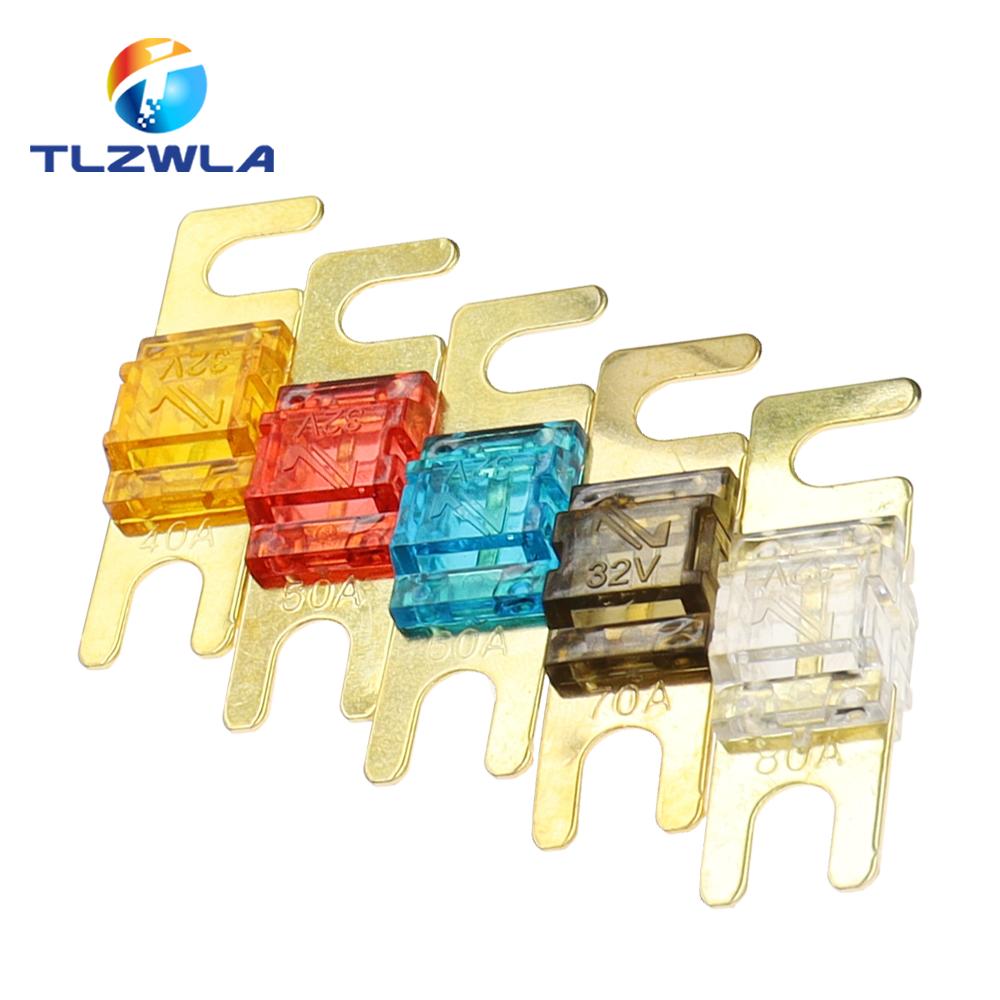 1Set Car Audio Auto Mini ANL AFS Car Fuse Holder Block with Fuse 20A 30A 40A 50A 60A 80A 100A 150A 200 MINI ANL 32V Good Quality Fuse Holders1