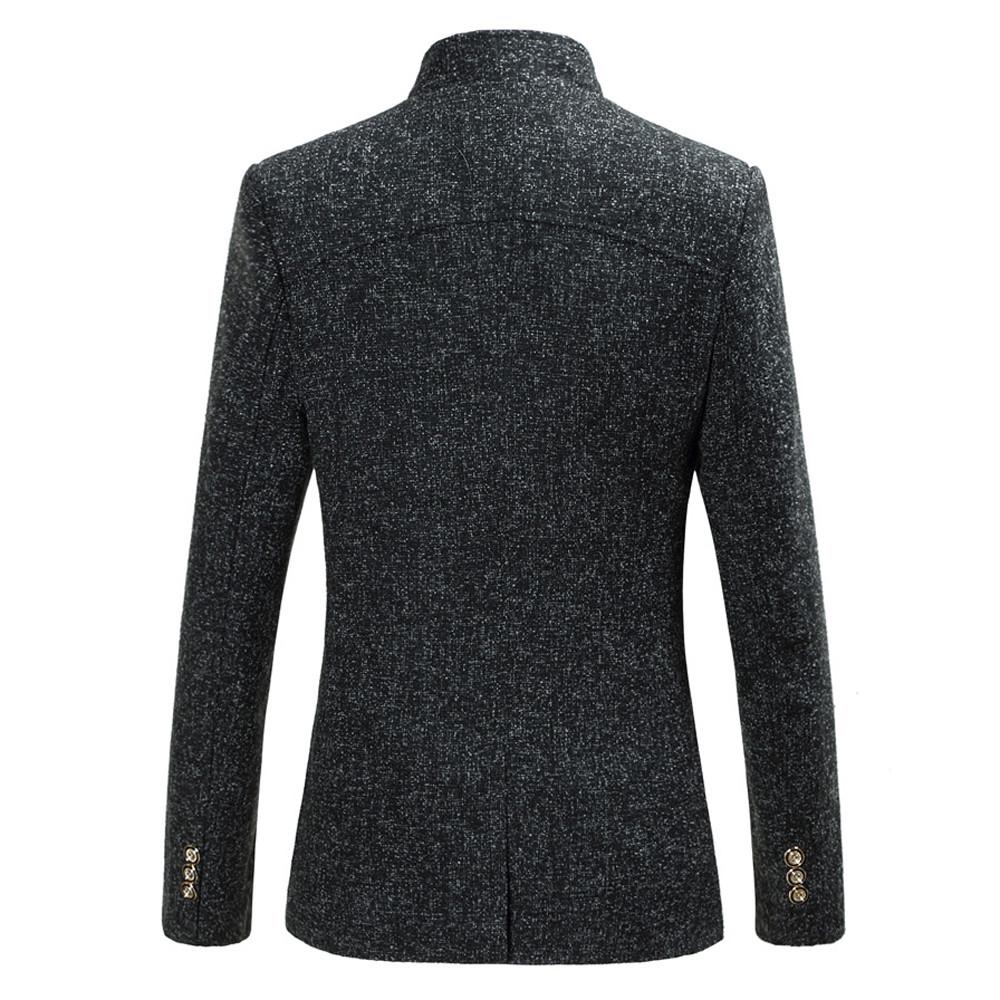 Men's  Winter Fashion Single  Buckle Large Size Long Sleeve Suit Coat