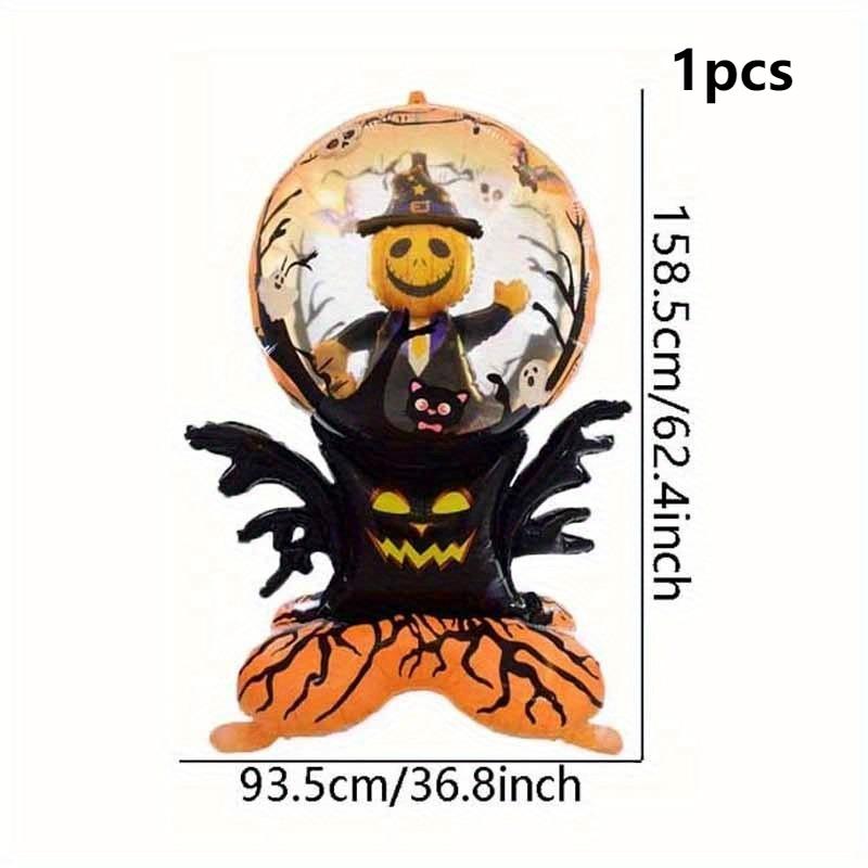 

1/2Pcs Halloween Large Standing Pumpkin Bat Foil Balloons Halloween Party Decorations Home Haunted House Horror Prop Kids Gifts As Picture