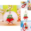 Stylish Woven Rope Christmas Bell Metal Keychain Elegant Gift For Couples And Friends