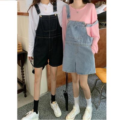 Cowboy Overalls Shorts for Women In Summer, Thin, High Waisted, Straight Leg, Loose, Wide Leg, Small Jumpsuit