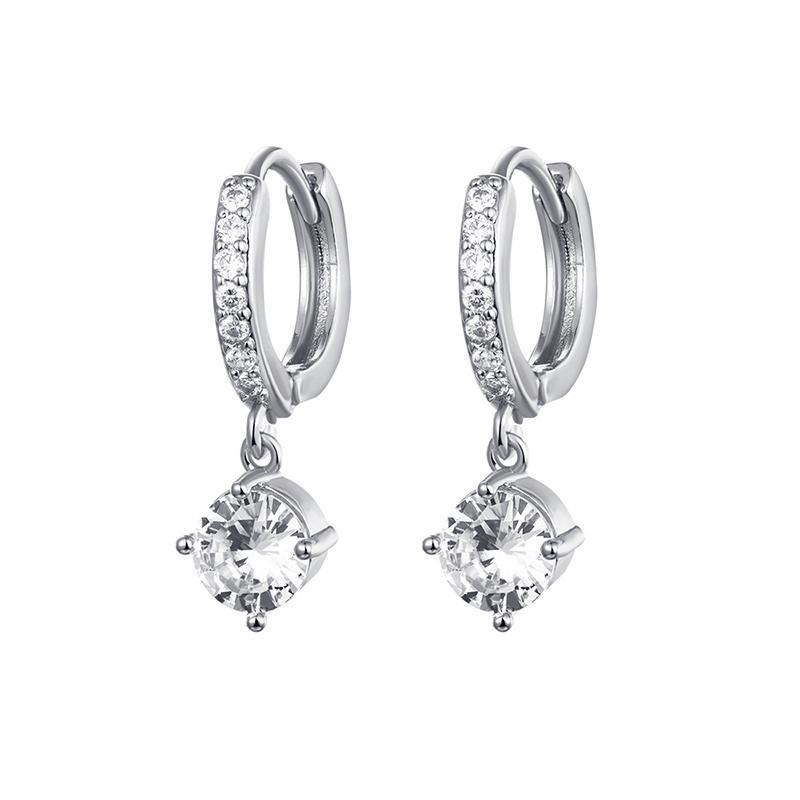 CRMYA Vintage Piercing Ear CZ Zircon Cross Earring Gold Silver Filled Drop Earrings For Women Hoop Earings Jewelry Wholesale