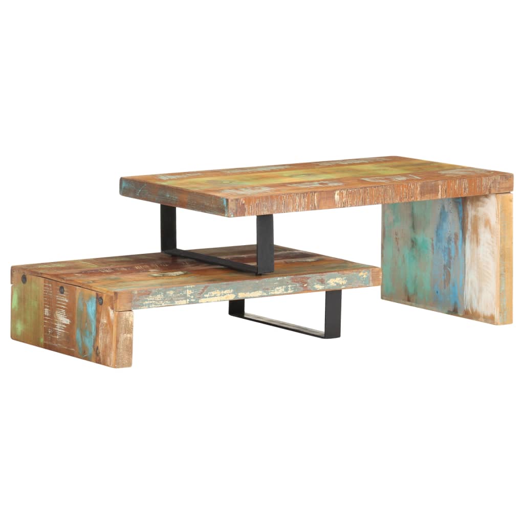 2 Piece Coffee Table Set Made of Recycled Solid Wood