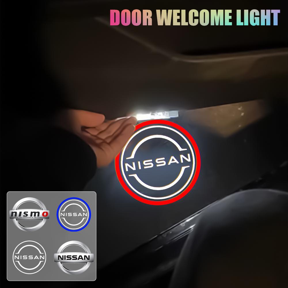 BQZTMO1 LED HD Wireless Car Door Logo Welcome Lamp Laser Light Projector Light For Nissan Nismo AMADAR New Teana TITAN 2003-2014 QUEST