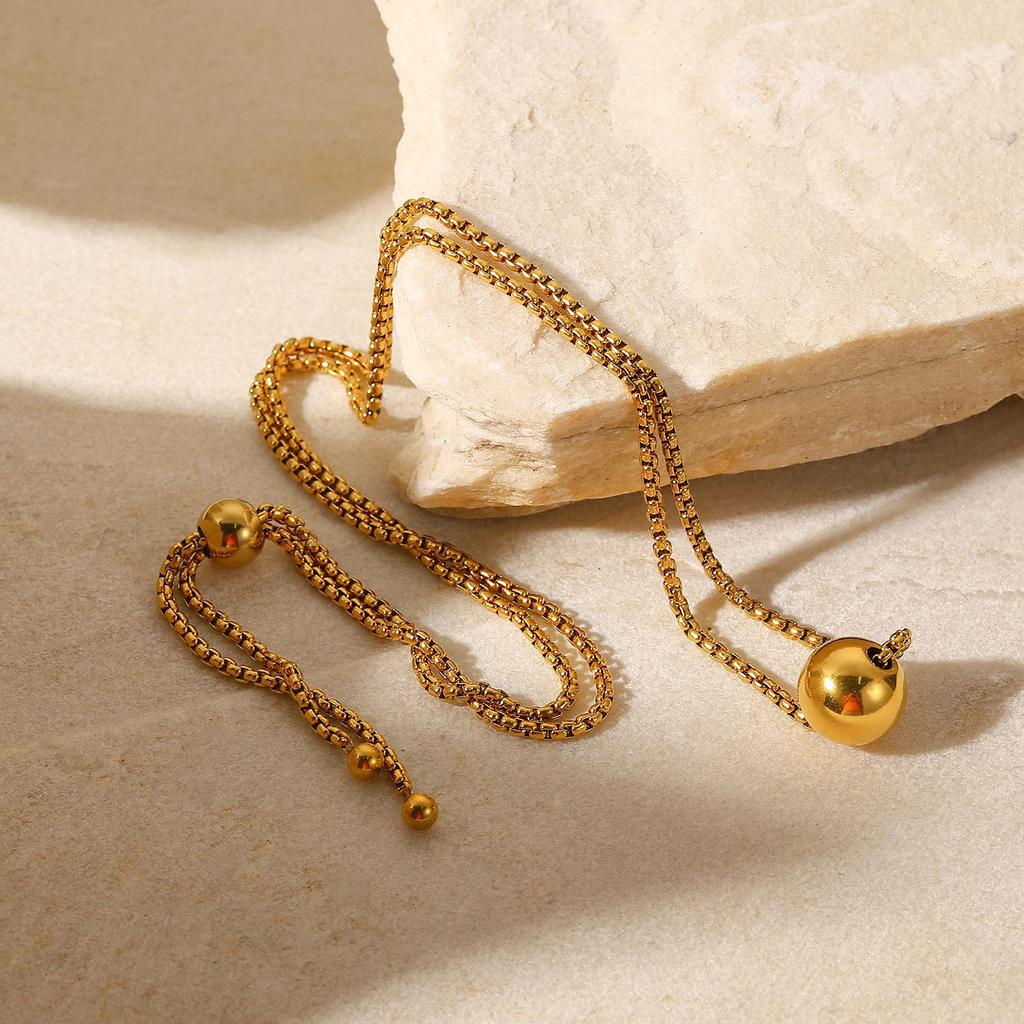 Yori Distinctive Stainless Steel Balls Pendant New Style Necklace Bracelet 18K Gold Plated Waterproof Fashion Statement Jewelry