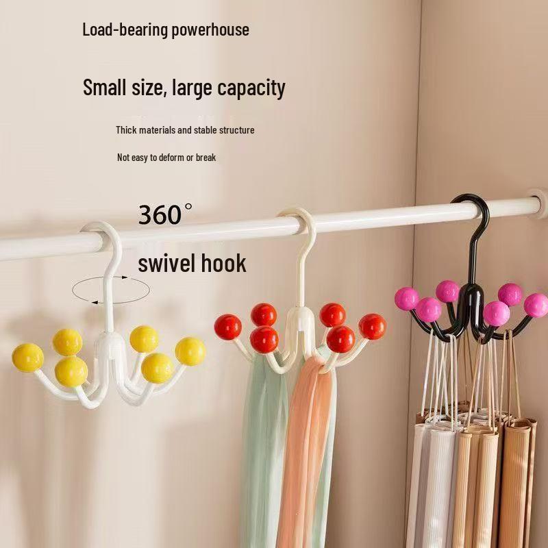 Six-Claw No-Drill Bag, Lingerie, and Hat Hanger for Dormitory Wardrobe Storage