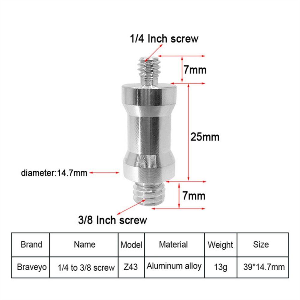

1/4 To 3/8 Tripod Conversion Screw Male Female Camera Adapter Screw Camera Screw Light Stand Z43