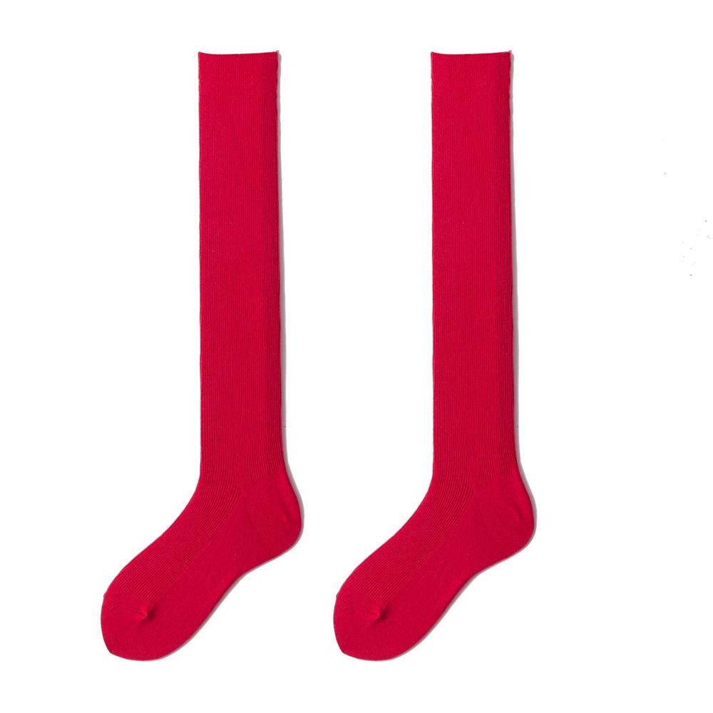 Candy-colored Knee-high Socks, Trendy Long Socks, Mid-calf Socks, Solid-colored High Socks, Sweat-absorbing and Breathable