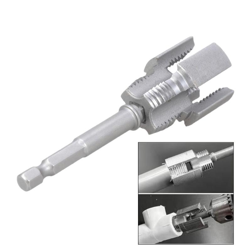 Pipes Threading Set 2 Standard Size Carbon Steel Cutter Hex Shank Compatibility Plumbing Maintenance Tool