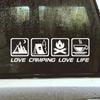Love Camping, Love Life. Car Sticker Decoration Waterproof For Window And Bumper Stickers Of Cars, Trucks And Motorcycles