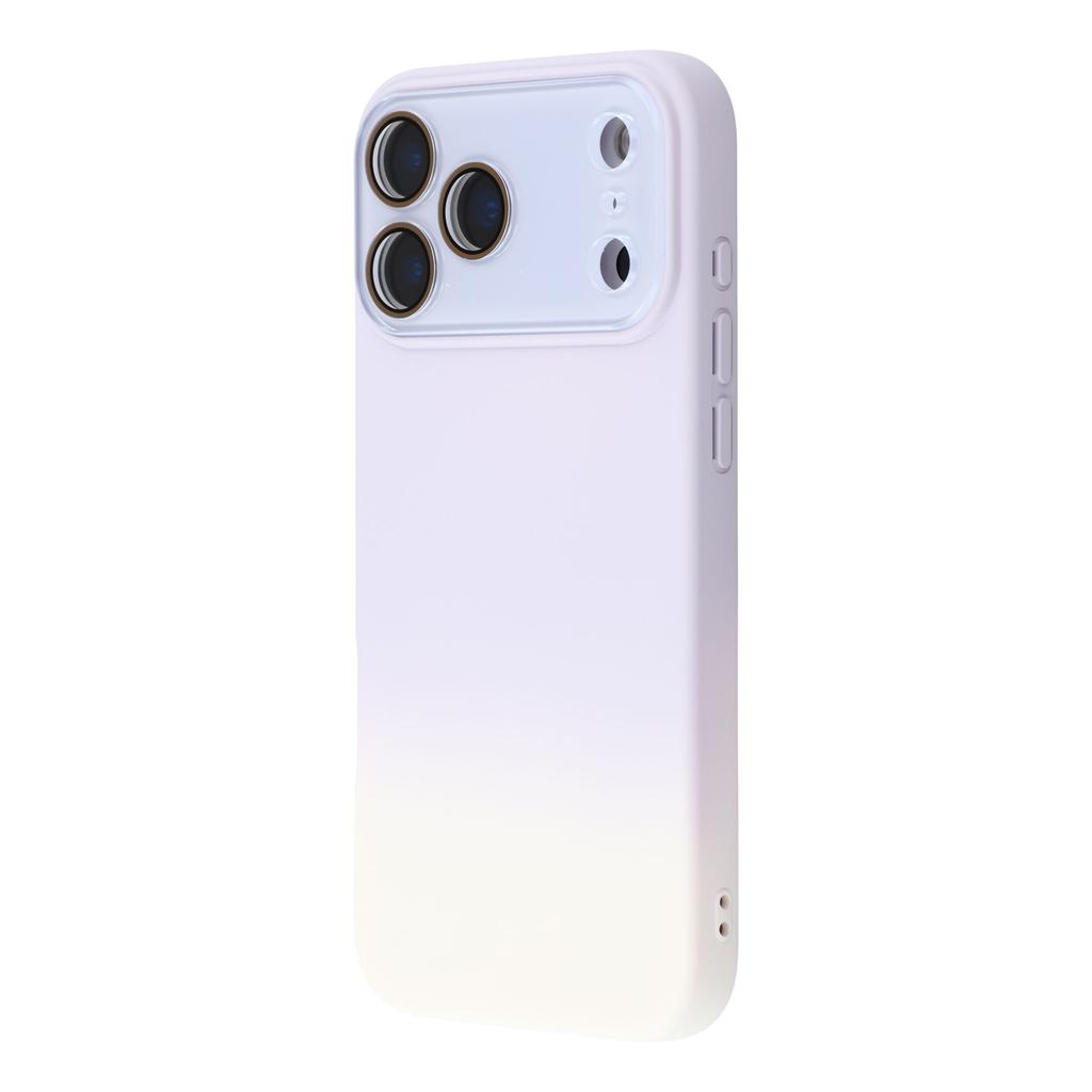 For iPhone 17 Pro Max Case Dual-Color Gradient TPU+Fiber Lining Phone Cover with Lens Protector