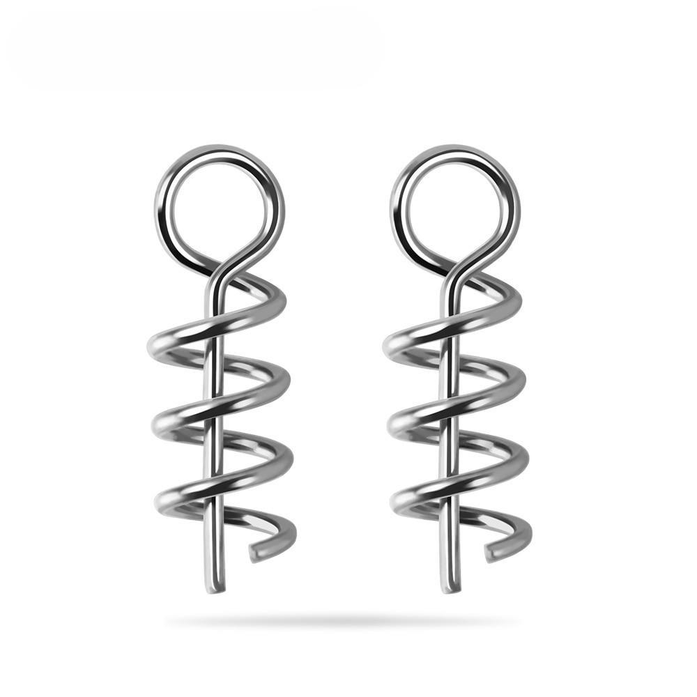 50 buc./lot Spring Pin de blocare Cârlig manivelă Conector de pescuit Pivoare din oțel inoxidabil și momeală moale snap