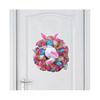 (30cm,D)Easter Rabbit Garlands Colorful Easter Rabbit Wreath Bunny Sticker Party Eggs Door Oranments