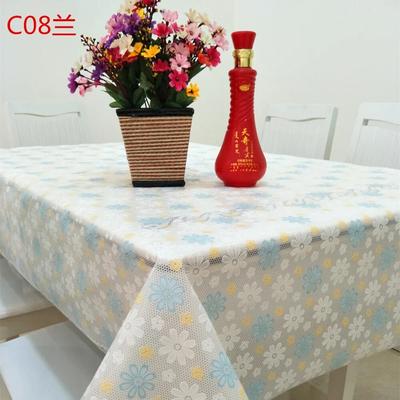 PVC Rectangular Dining-Table Tablecloth Oil Resistant Tabletop Protective Cloth Household Plastic High-end Lace Table Cover Mat