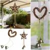 Weaving Christmas Bell Hanging Decoration Brown Wind Chime Pendant Hanging Decorative Bell  Gift
