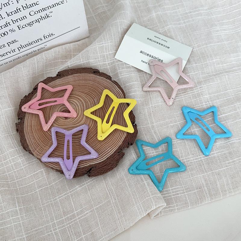 Colorful Y2K Star Hair Clip for Baby & Women - Decorative Side Bangs & BB Clip Hair Accessory