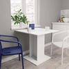 Dining Table White 80 X 80 X 75 Cm Particleboard