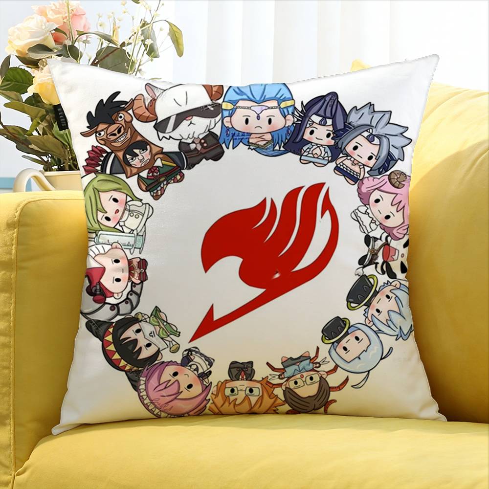 Fairy Tail Anime World Various Sizes Square Pillow Case For Car Home Bedchamber Decor